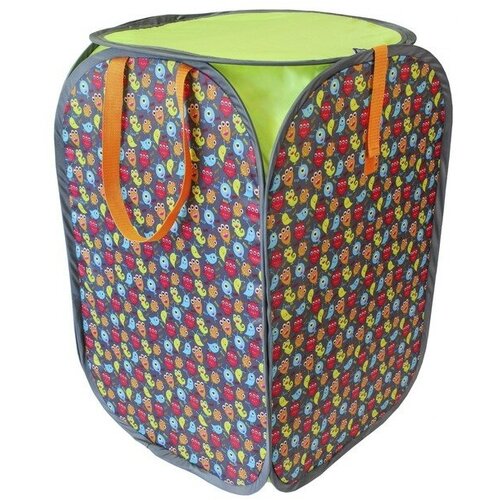 Контейнер для игрушек высокий, Belon familia, принт «Монстры»+ салатовый