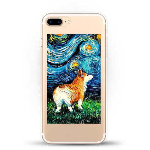 фото Силиконовый чехол корги ван гога на apple iphone 8 plus andy & paul