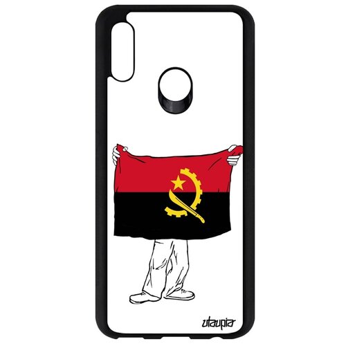 фото Чехол для смартфона huawei p smart 2019, "флаг анголы с руками" государственный патриот utaupia
