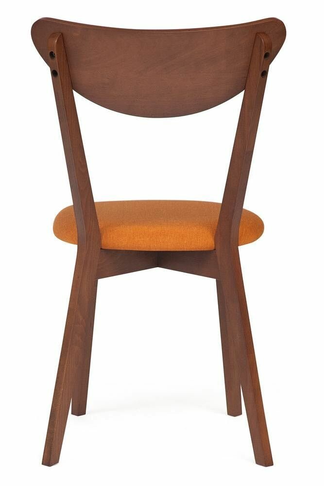 Стул мягкое сиденье/ цвет сиденья - Оранжевый, MAXI (Макси), каркас бук, сиденье ткань, натуральный ( бук ) - фотография № 6