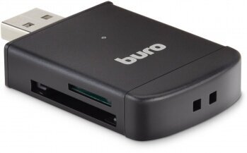 Устройство чтения карт памяти USB2.0 Buro BU-CR-3103 черный - фотография № 12