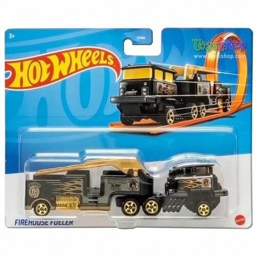 Машинка грузовик-трейлер Hot Wheels Firehouse Fueler BFM60-HFC96 трейлер hot wheels bfm60 1 64