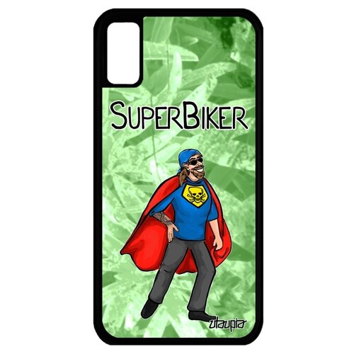 фото Чехол для телефонов apple iphone x, "супербайкер" шутка мотоциклист utaupia