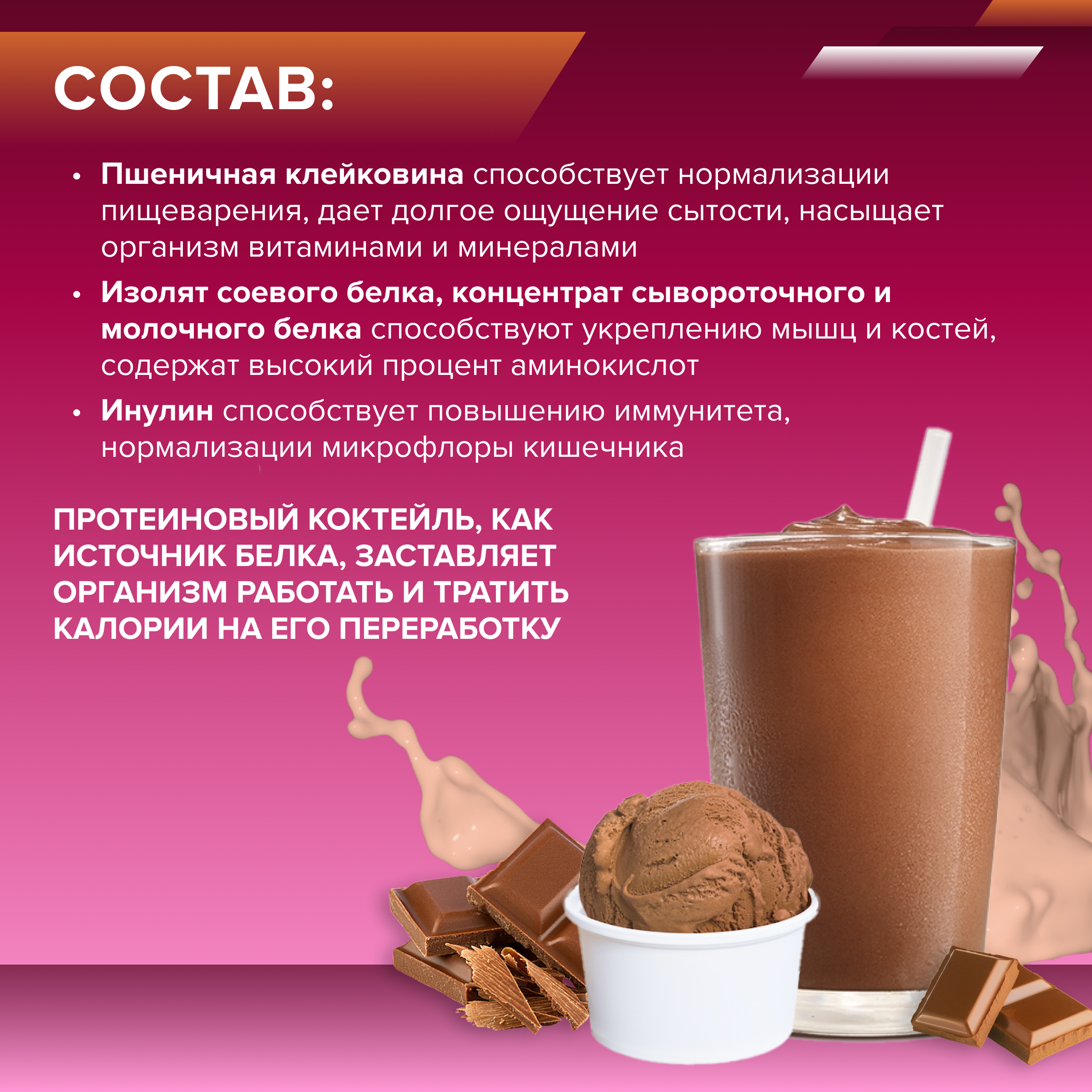 Протеиновый коктейль GOOD SUPERFOOD со вкусом "Шоколадный пломбир" (300 г)