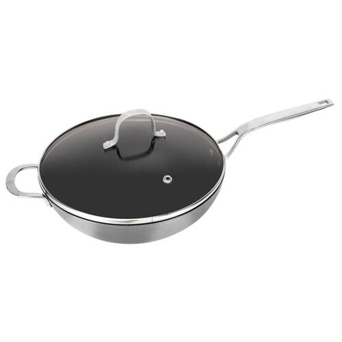 фото Сковорода вок с крышкой 32 см swiss diamond ha31132ic hard anodised