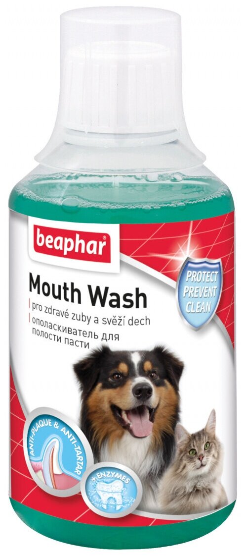 Зубная жидкость для чистки зубов и свеж. дыхания Mouth Wash для собак и кошек, 250мл - фотография № 1