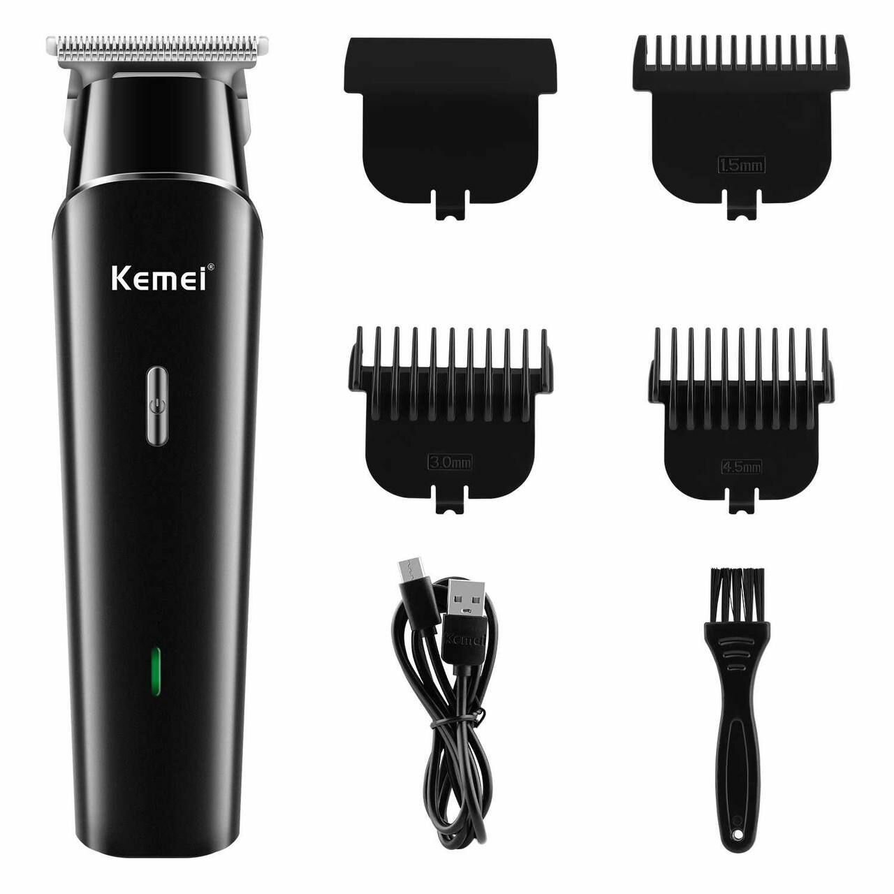 Kemei KM-1115 Профессиональная машина для стрижки волос USB-зарядка Машина для стрижки волос Беспроводная машинка для стрижки волос Мужская стрижка - фотография № 1
