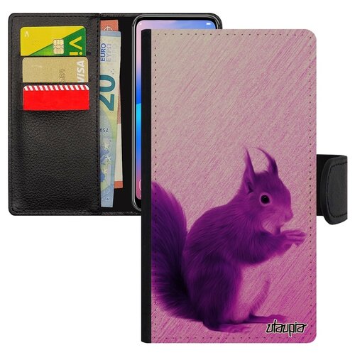 фото Чехол-книжка на телефон iphone 7 plus, "белка" белочка грызун utaupia