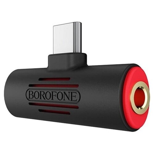 Адаптер Borofone USB-C - USB-C & 3.5mm jack BV8, black