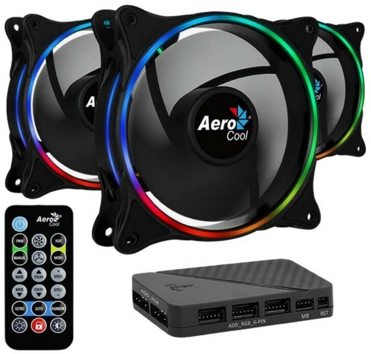 Вентилятор Fan AeroCool Eclipse 12 Pro / 120mm/ ARGB/ 3pack/ fan hub H66F