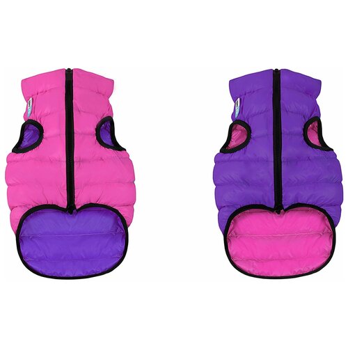 фото Куртка для собак airyvest двусторонняя 35 s purple & pink