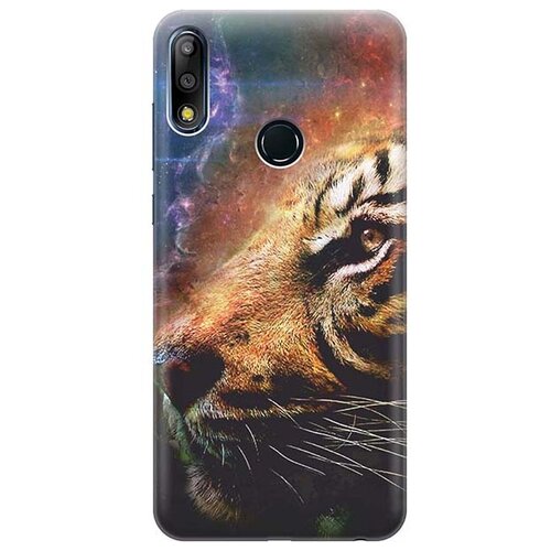 фото Ультратонкий силиконовый чехол-накладка для asus zenfone max pro (m2) zb631kl с принтом "космический тигр" gosso