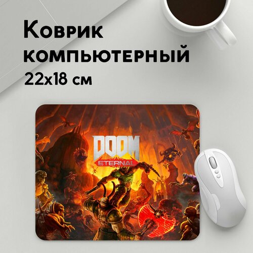 Коврик для мышки прямоугольный 220x180x3мм / Геймерам / Doom