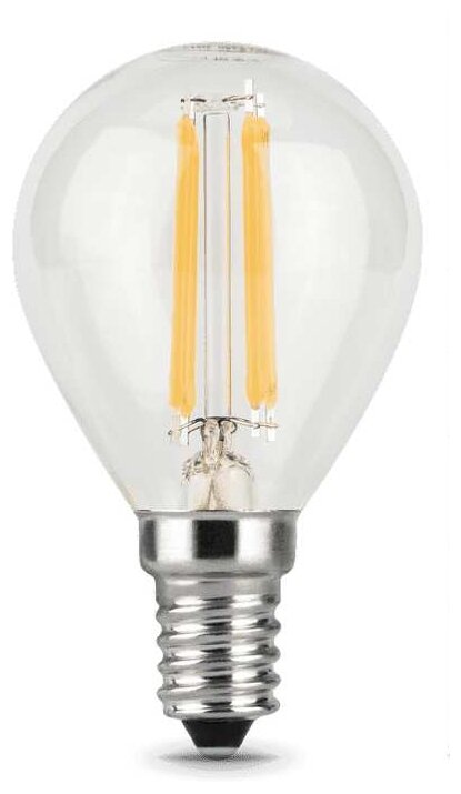 Лампа светодиодная gauss Filament Globe 105801207, E14, G45, 7 Вт, 4100 К
