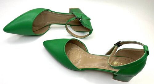 Туфли лодочки  Без бренда, демисезон/лето, полнота 7, анатомическая стелька, водонепроницаемые, нескользящая подошва, размер 44, зеленый