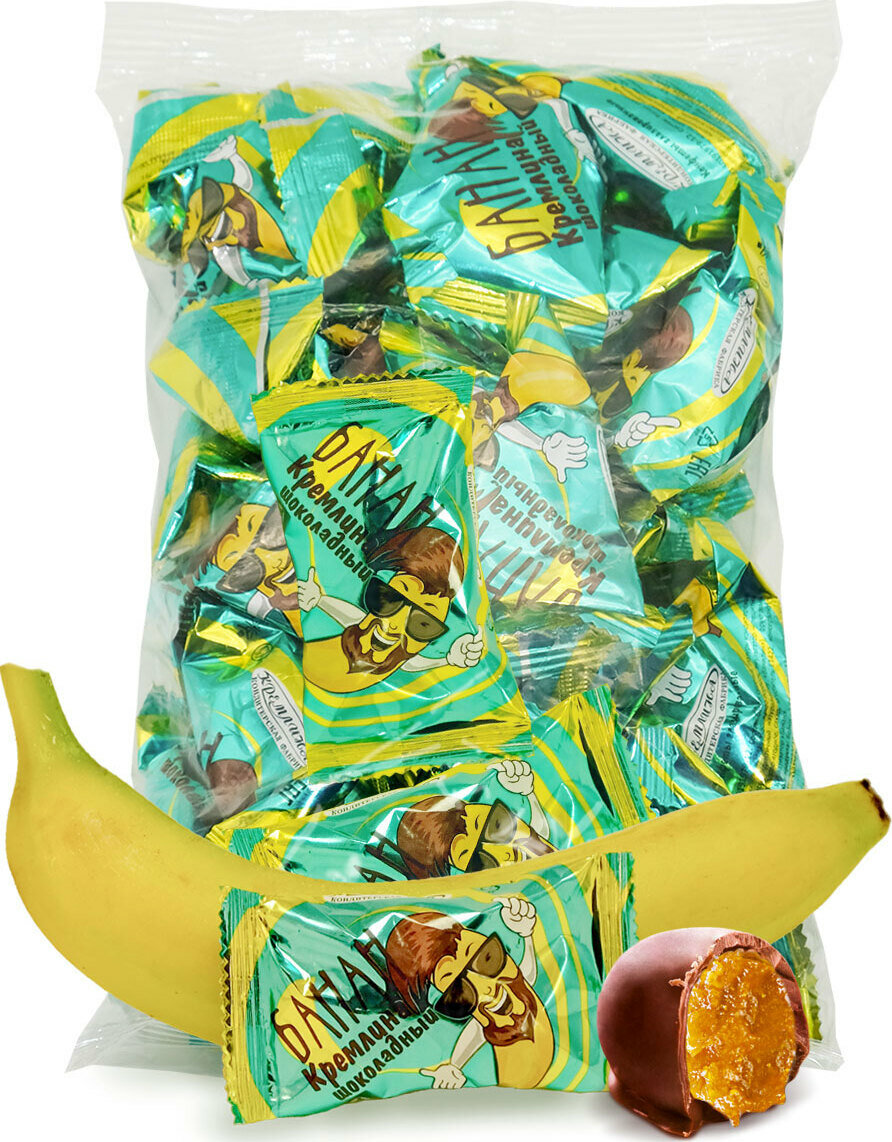 Конфеты из банана Банан Кремлина шоколадный, пакет 600 гр - фотография № 2