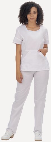 Изображение товара Костюм медицинский женский, ткань тиси, цвет белый, размер 54
