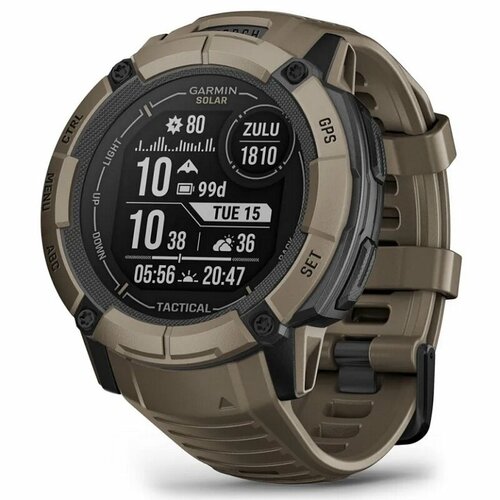 Умные часы Garmin Instinct 2X Solar - Tactical Edition, Coyote Tan (010-02805-02) умные часы garmin instinct solar camo lichen