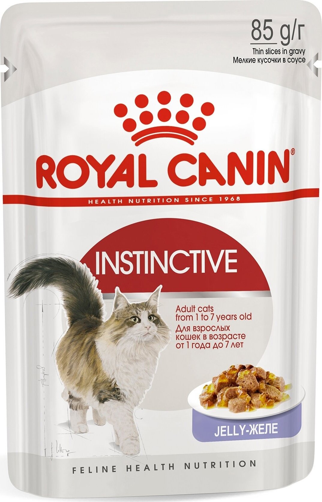 Влажный корм для кошек Royal Canin Instinctive 85 г (кусочки в желе)