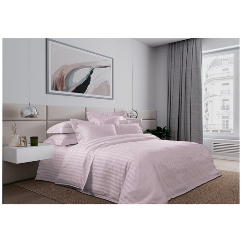 фото Постельное белье «панна-котта», страйп-сатин (евро) текс-дизайн