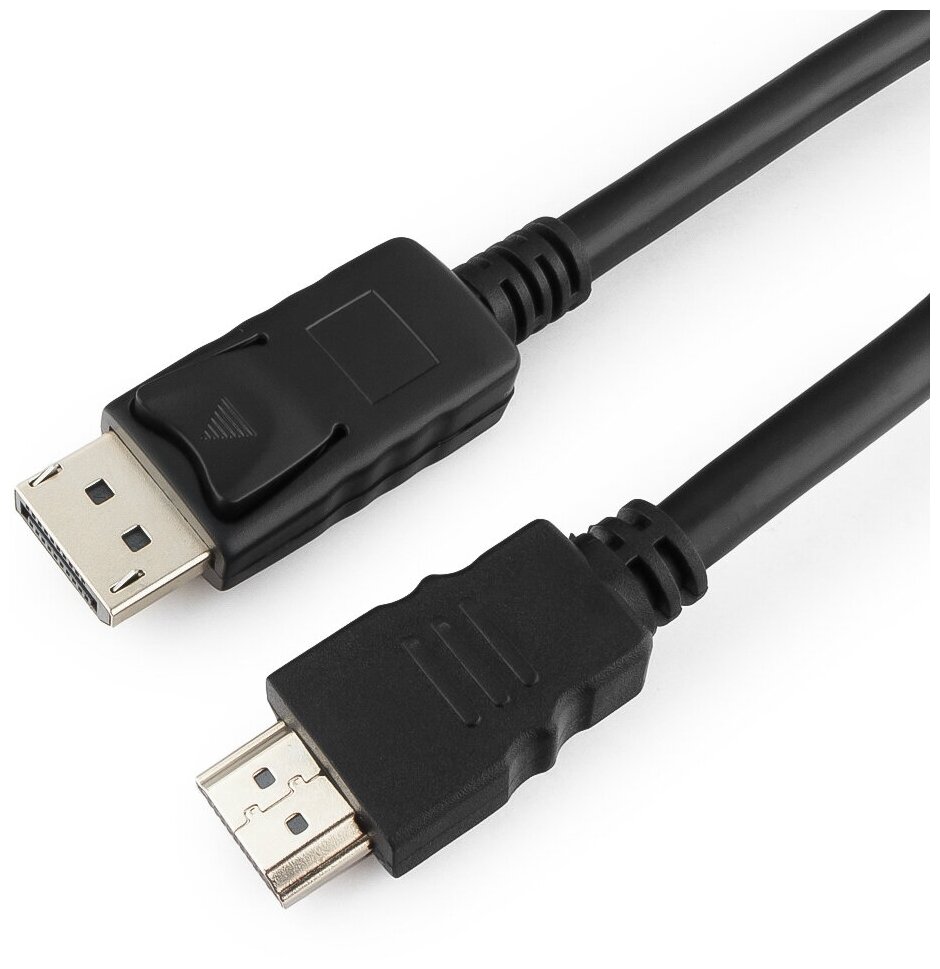 Кабель Cablexpert CC-DP-HDMI-1M DisplayPort->HDMI 1м, 20M/19M, черный, экран, пакет