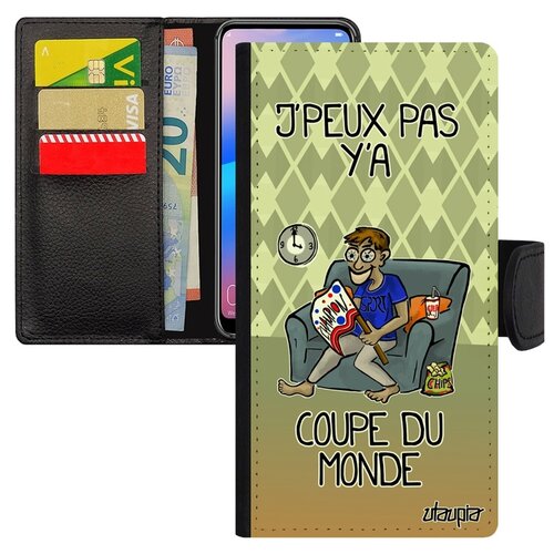фото Чехол книжка на смартфон p20 lite, "не могу - кубок мира!" комикс шутка utaupia