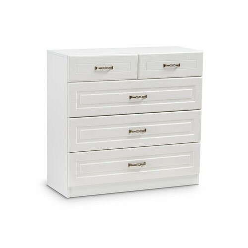 Комод KAPIOVI RUVOL KM3, белый корпус, светло-бежевый фасад