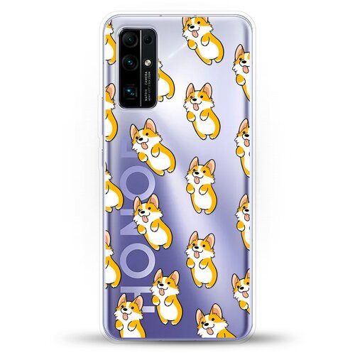 фото Силиконовый чехол узор из корги на honor 30 andy & paul