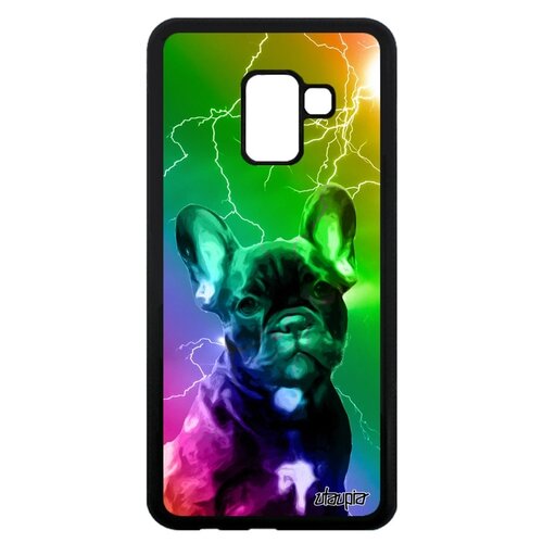 фото Чехол на телефон galaxy a8 2018, "бульдог" бои щенок utaupia