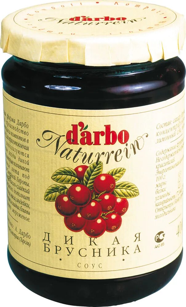 Соус Darbo Naturrein Дикая брусника 400г A. Darbo A.G. - фото №5