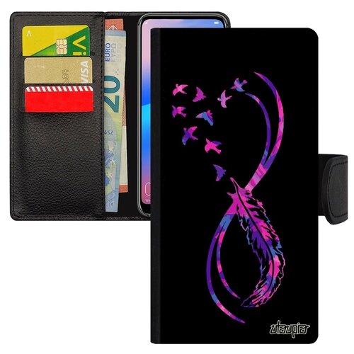 фото Чехол книжка на телефон samsung galaxy a40, "бесконечность" infinite перо utaupia