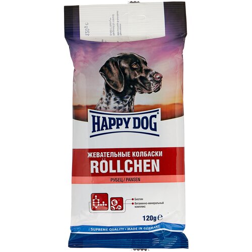Лакомство для собак Happy Dog Жевательные колбаски с рубцом, 120 г