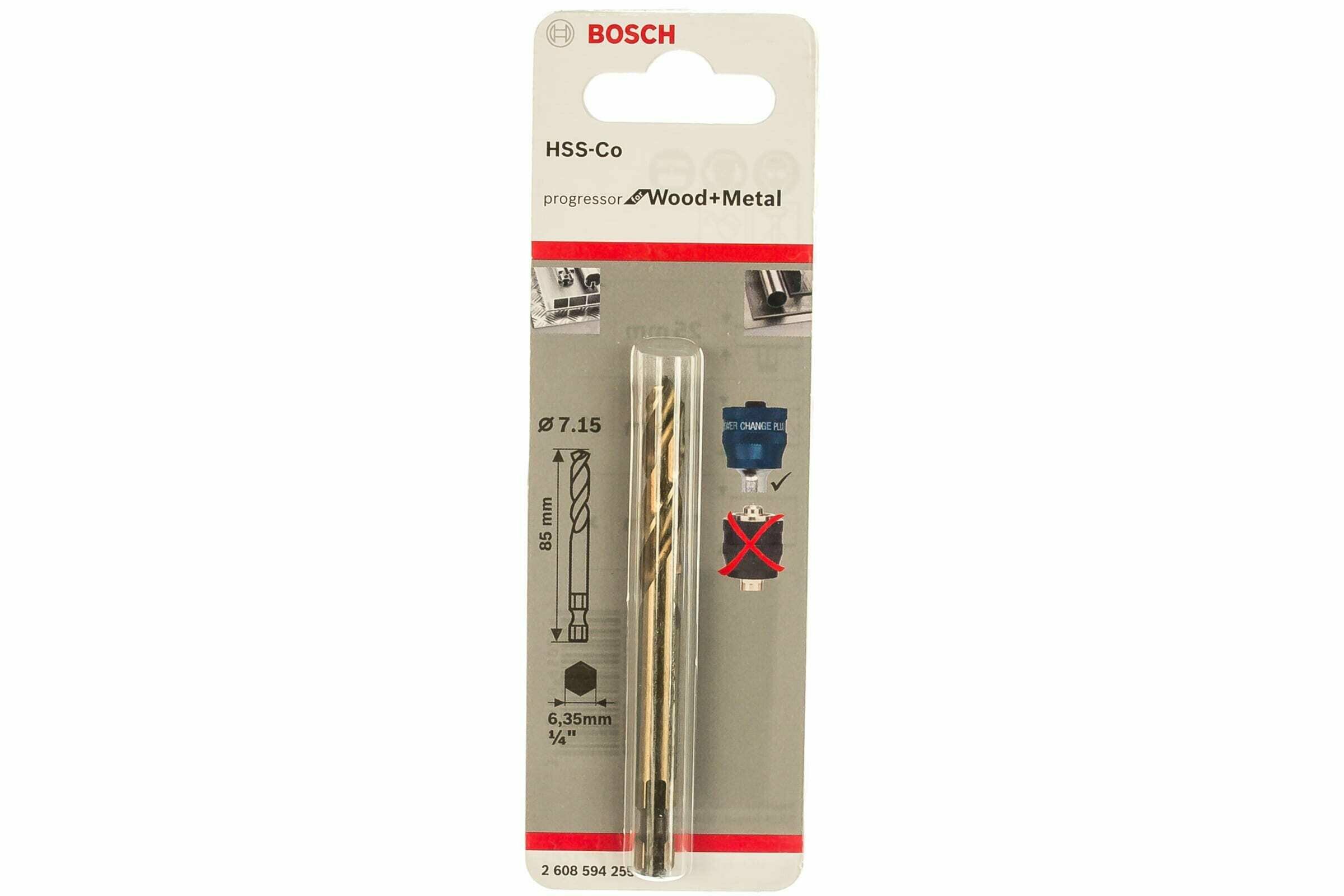 BOSCH Центрующее сверло BOSCH HSS-Co, 2608594255, для коронок - фотография № 10