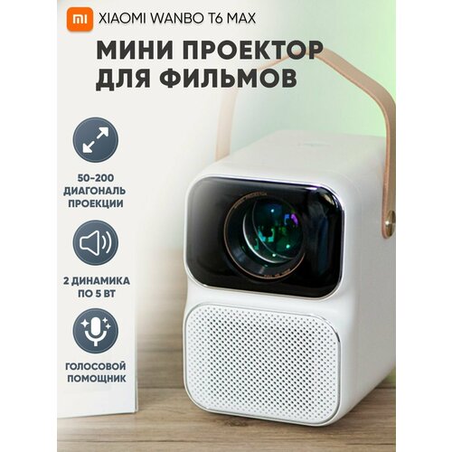 сумка для портативного проектора wanbo projector t6 max t6r max gray Проектор Xiaomi Wanbo Projector T6 MAX