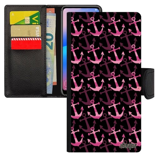 фото Чехол книжка на мобильный galaxy a40, "якорь" океан цепь utaupia