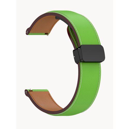 Универсальный кожаный ремешок 20мм зеленый 1195₽