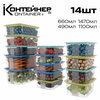 Набор контейнеров Контейнер&Container Smart Sheff, разноцветный, 1250 мл, 1100 мл, 750 мл, 500 мл, 14 шт - изображение