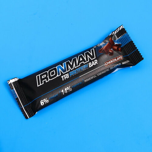 Батончик Ironman TRI Protein Bar шоколад, тёмная глазурь, спортивное питание, 50 г батончик ironman tri protein bar шоколад тёмная глазурь 50 г 2 шт