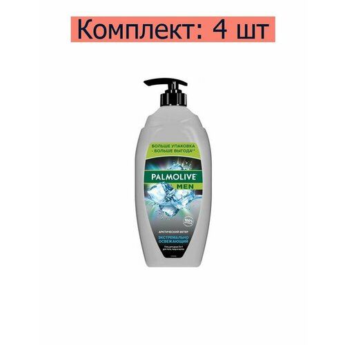 Palmolive Гель для душа 3 в 1 Men Арктический ветер, 750 мл, 4 шт