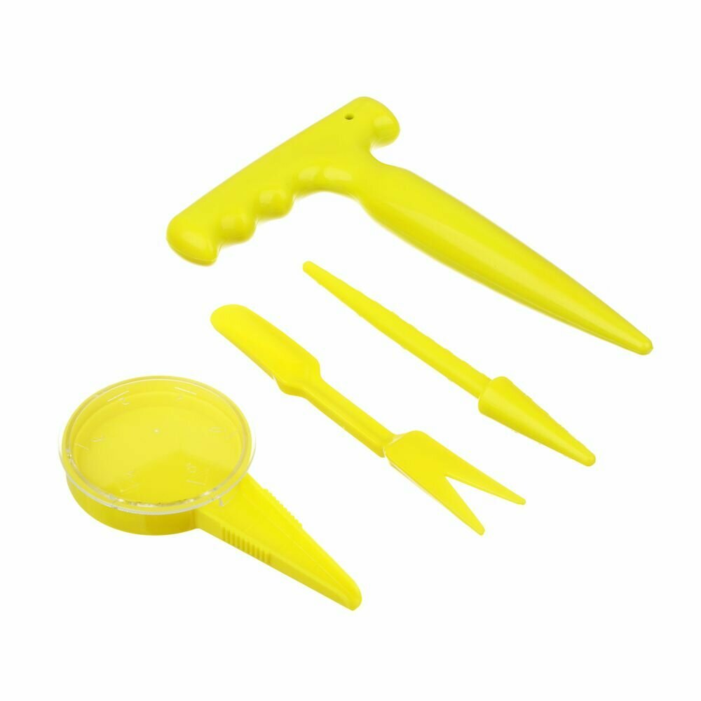 фото Набор садовых инструментов 4шт (сеялка-1шт, землекоп-2шт, культиватор-1шт)