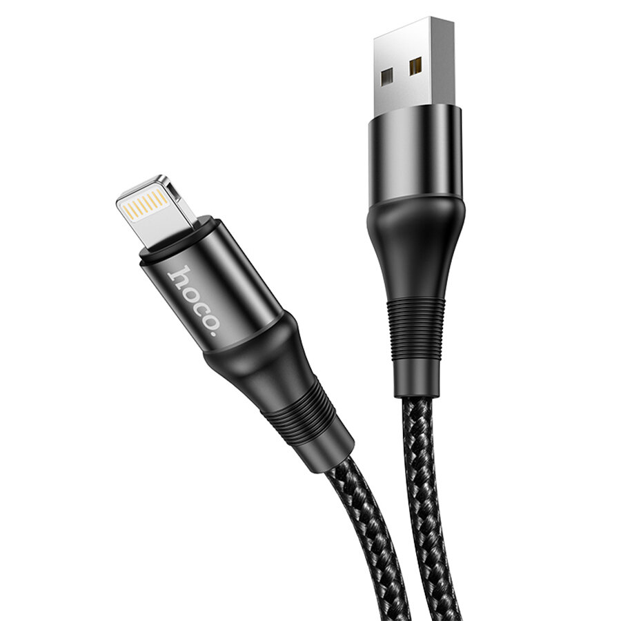 Кабель для айфон USB HOCO X50 Excellent USB - Lightning, 2.4А, 1 м, черный — фото 1
