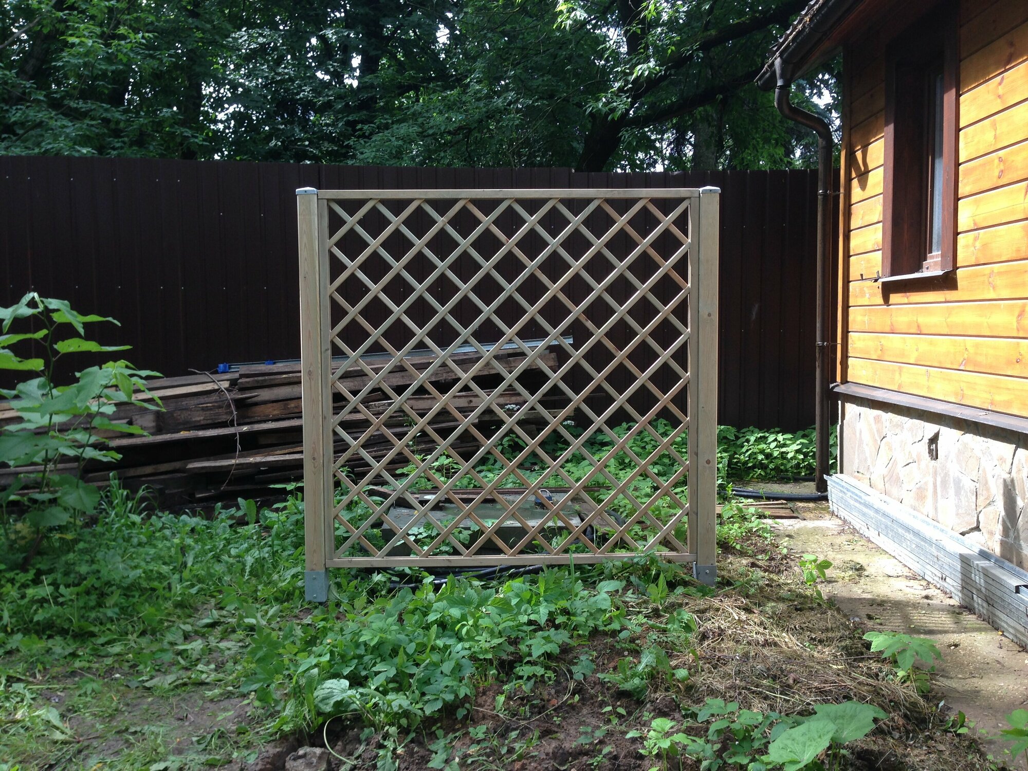 фото Компелкт пергола деревянная Мега(2 шт) Брус(3 шт) Основания(3 шт)