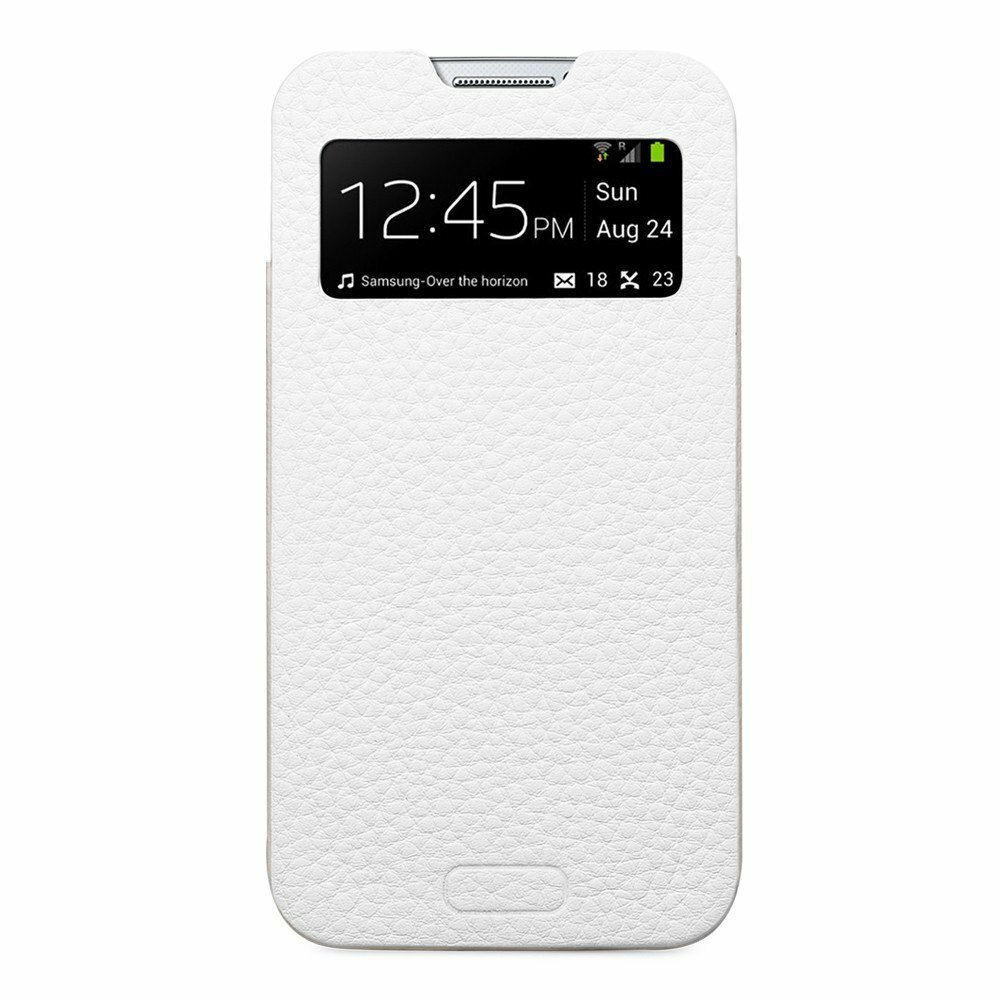 Кожаный чехол карман с окошком Spigen SGP Crumena View для смартфонов 3.5" - 4.5" (SGP10273 White)