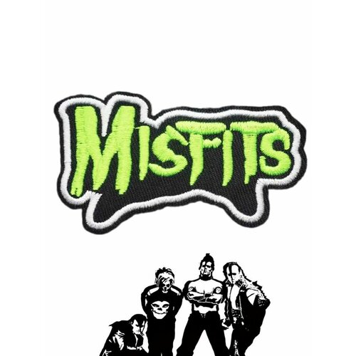 нашивка термо с вышивкой смайлик рок группы nirvana нирвана Нашивка термо рок группы MisFits