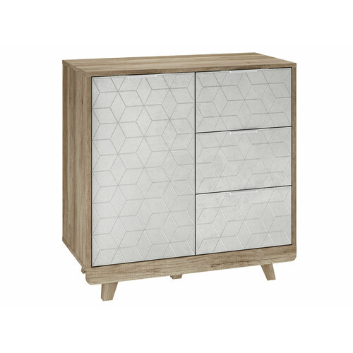 Комод Мебелони Мегаполис Дуб Каньон Ромбы фрезеровка 17510₽