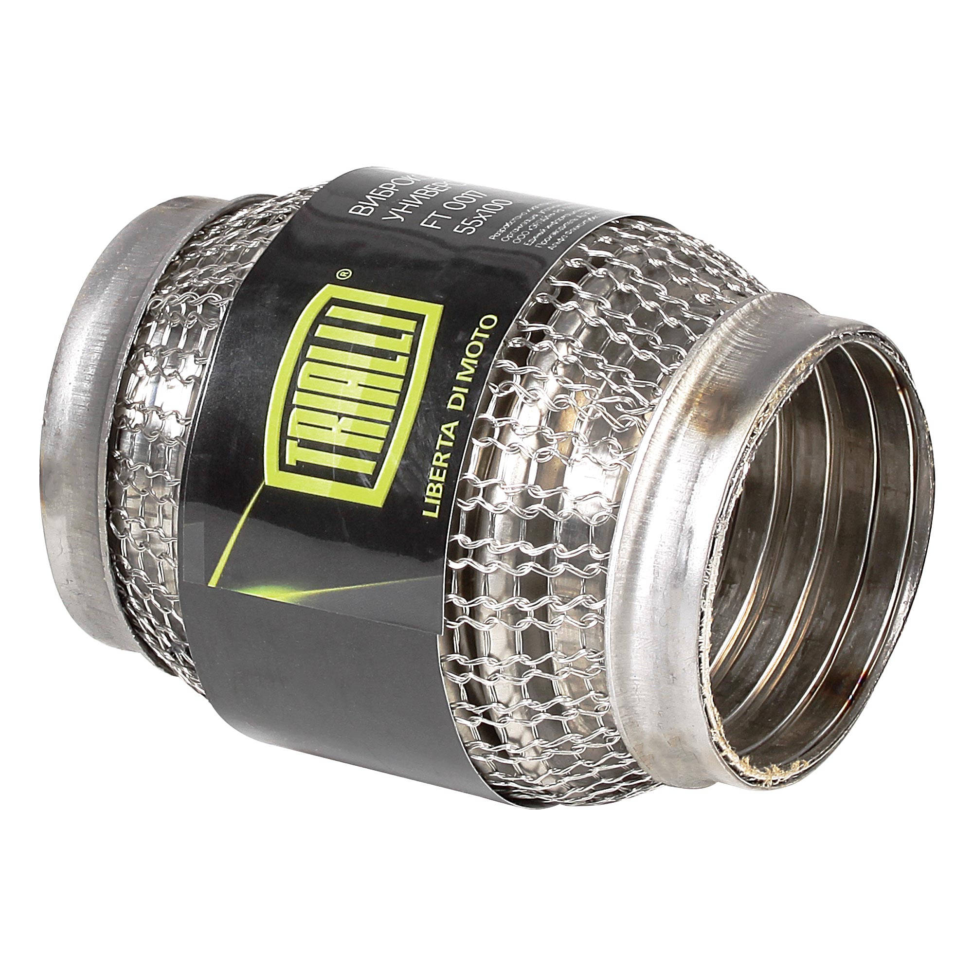 TRIALLI ft-0017 (55100 / 55X100) виброкомпенсатор вых. трубы (гофра) 55x100 hydra / wire mesh (нерж. сталь) (ft