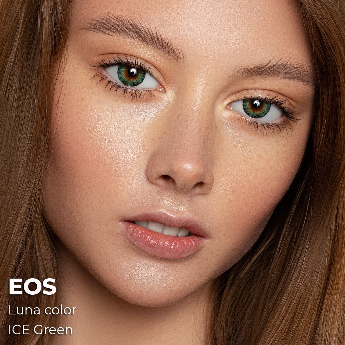 Цветные контактные линзы без диоптрий EOS Luna Color Ice Green 0.00 / 14.0 / 8.6 / 2шт.