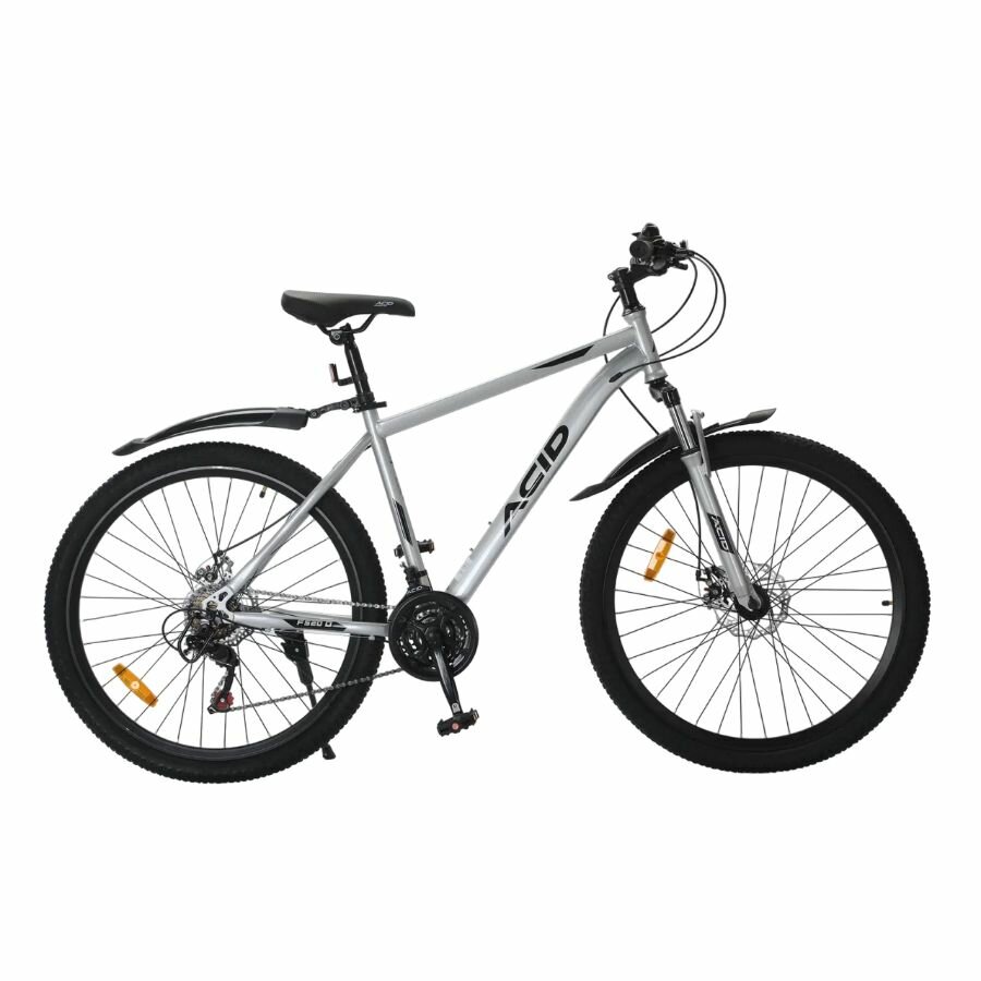 Велосипед горный взрослый 27,5" ACID F 520 D 2024 года рама 17" серебристо-черный