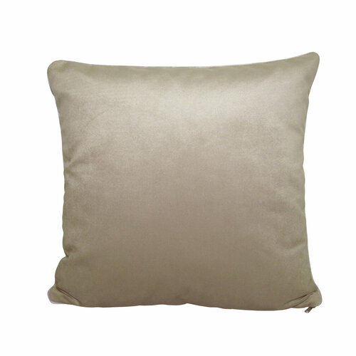 Декоративная наволочка MONACO 40х40 см на молнии велюр серо-бежевый 450₽