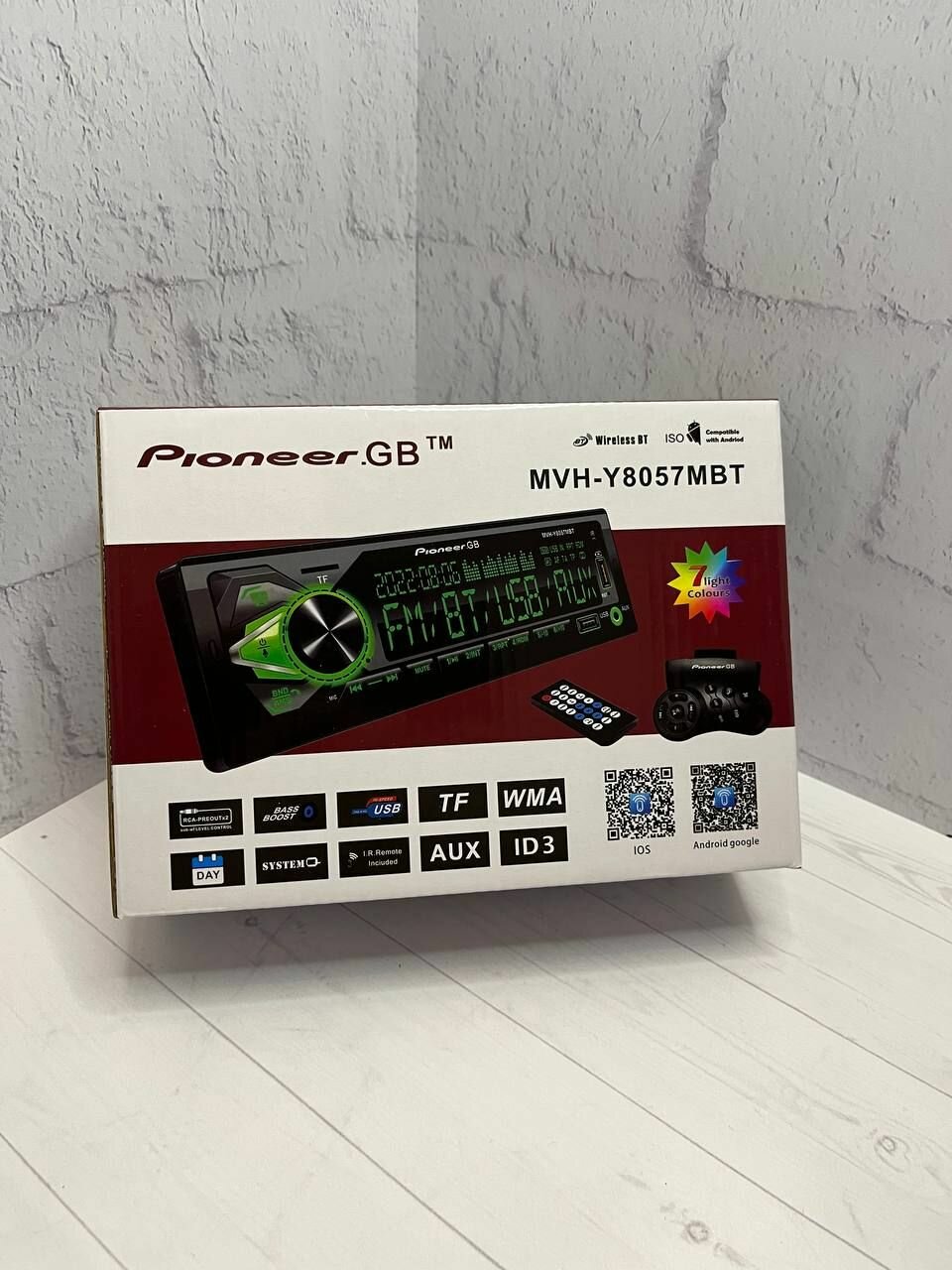 Автомагнитола 1 din pioneer MVH Y-8057 с BLUETOOTH блютуз